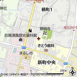 山形県尾花沢市新町中央4-15周辺の地図