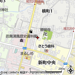山形県尾花沢市新町中央4-17周辺の地図