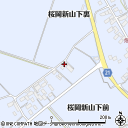 宮城県登米市米山町桜岡山下周辺の地図
