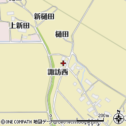 宮城県大崎市古川沢田諏訪西周辺の地図