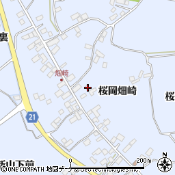 宮城県登米市米山町桜岡畑崎33周辺の地図