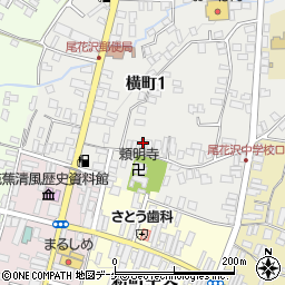 尾花沢塗装店周辺の地図