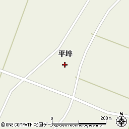 宮城県登米市米山町西野平埣周辺の地図