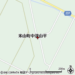 宮城県登米市米山町中津山平周辺の地図