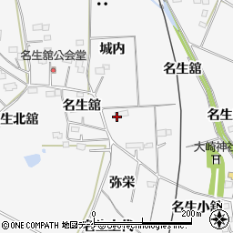 宮城県大崎市古川大崎城内周辺の地図