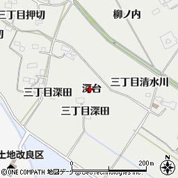 宮城県大崎市古川清水深台周辺の地図