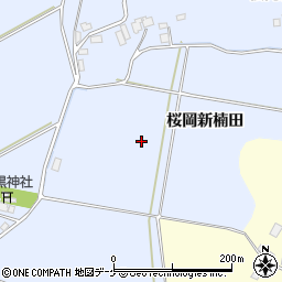 宮城県登米市米山町桜岡新楠田周辺の地図