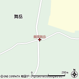 蕪栗舞岳周辺の地図