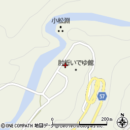 大蔵村役場　肘折いでゆ館周辺の地図