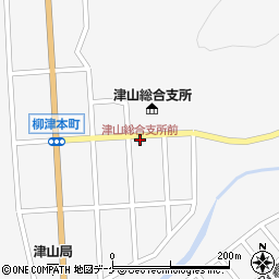 津山総合支所前周辺の地図