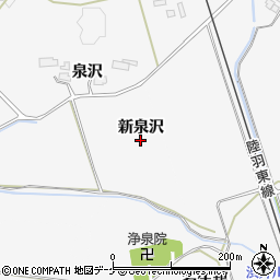 宮城県大崎市岩出山下野目新泉沢周辺の地図