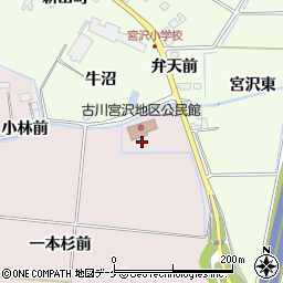 大崎市古川宮沢地区公民館周辺の地図