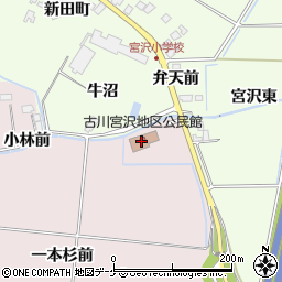 大崎市役所　宮沢地区学童保育周辺の地図