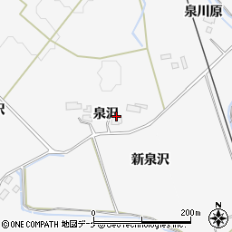 宮城県大崎市岩出山下野目泉沢周辺の地図