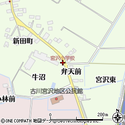 宮沢小学校周辺の地図