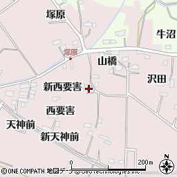 宮城県大崎市古川小林新西要害周辺の地図