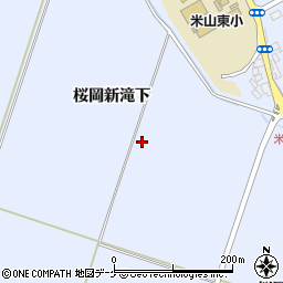 宮城県登米市米山町桜岡新滝下周辺の地図
