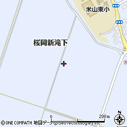 宮城県登米市米山町（桜岡新滝下）周辺の地図