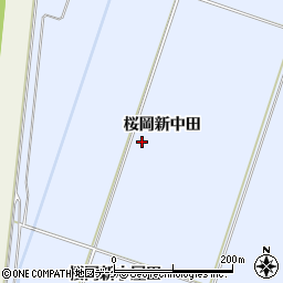 宮城県登米市米山町桜岡新中田周辺の地図