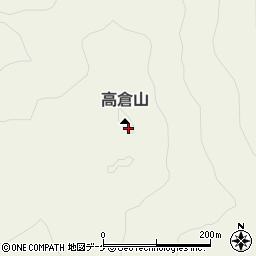 高倉山周辺の地図