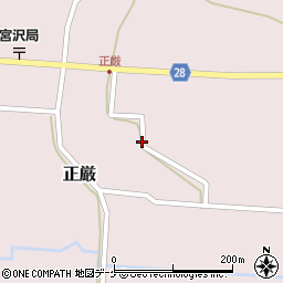 山形県尾花沢市正厳周辺の地図