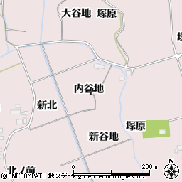 宮城県大崎市古川小林内谷地周辺の地図