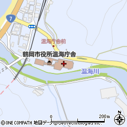 鶴岡市温海ふれあいセンター周辺の地図