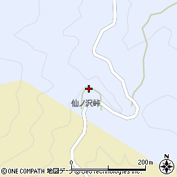 仙ノ沢峠周辺の地図