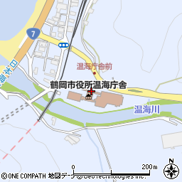 鶴岡市役所温海庁舎周辺の地図