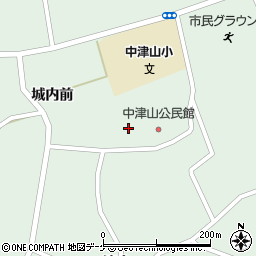 登米市役所　米山総合支所中津山公民館周辺の地図