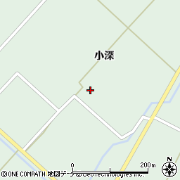 宮城県登米市米山町中津山（小深）周辺の地図