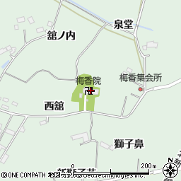 梅香院周辺の地図
