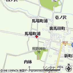 宮城県大崎市古川宮沢馬場町浦周辺の地図
