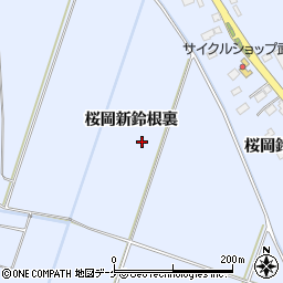 宮城県登米市米山町桜岡新鈴根裏周辺の地図
