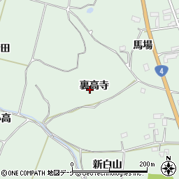 宮城県大崎市古川小野裏高寺周辺の地図