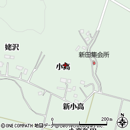 宮城県大崎市古川小野小高周辺の地図