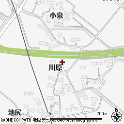 宮城県大崎市岩出山下野目川原23周辺の地図