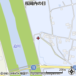 宮城県登米市米山町桜岡新内の目周辺の地図