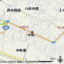 宮城県登米市米山町西野（中町）周辺の地図