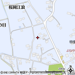 宮城県登米市米山町桜岡江浪29-2周辺の地図
