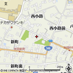 宮城県登米市米山町西野新町45周辺の地図