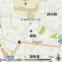 宮城県登米市米山町西野新町57周辺の地図
