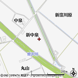 宮城県大崎市岩出山下野目新中泉周辺の地図
