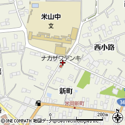 宮城県登米市米山町西野新町72周辺の地図