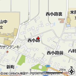 宮城県登米市米山町西野西小路周辺の地図