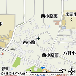 宮城県登米市米山町西野西小路前周辺の地図
