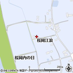 宮城県登米市米山町桜岡江浪76-1周辺の地図