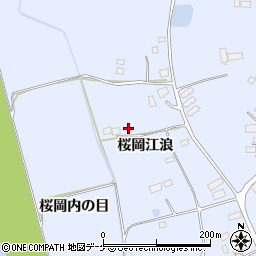 宮城県登米市米山町桜岡江浪76-9周辺の地図