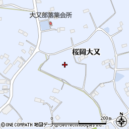 宮城県登米市米山町桜岡大又周辺の地図
