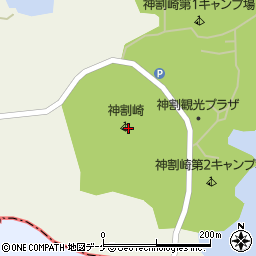 神割崎キャンプ場周辺の地図